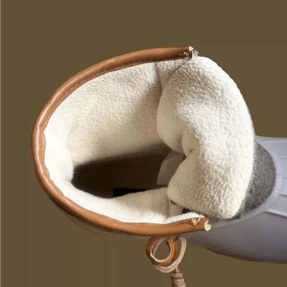 Duck Boots Seven 7 Quilted Goose Wool Duck Boots Beige Women’s 9